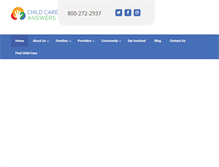 Tablet Screenshot of childcareanswers.com